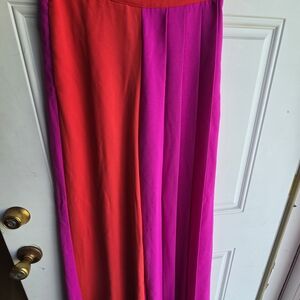 Glam Red and Pink Wide Leg Pants